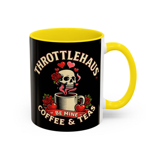 Coffee Mug — "Throttlehaus Coffee & Teas: Be Mine" Skull Valentine Accent Mug