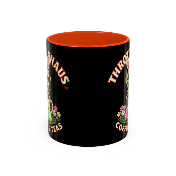 Coffee Mug — Throttlehaus Skull with Bunny Ears & Easter Eggs