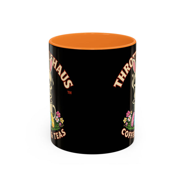 Coffee Mug — Throttlehaus Skull with Bunny Ears & Easter Eggs