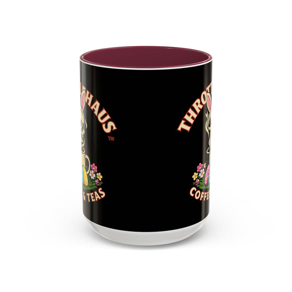 Coffee Mug — Throttlehaus Skull with Bunny Ears & Easter Eggs