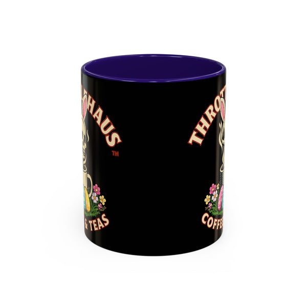 Coffee Mug — Throttlehaus Skull with Bunny Ears & Easter Eggs