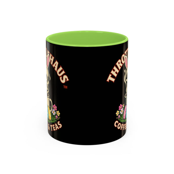 Coffee Mug — Throttlehaus Skull with Bunny Ears & Easter Eggs