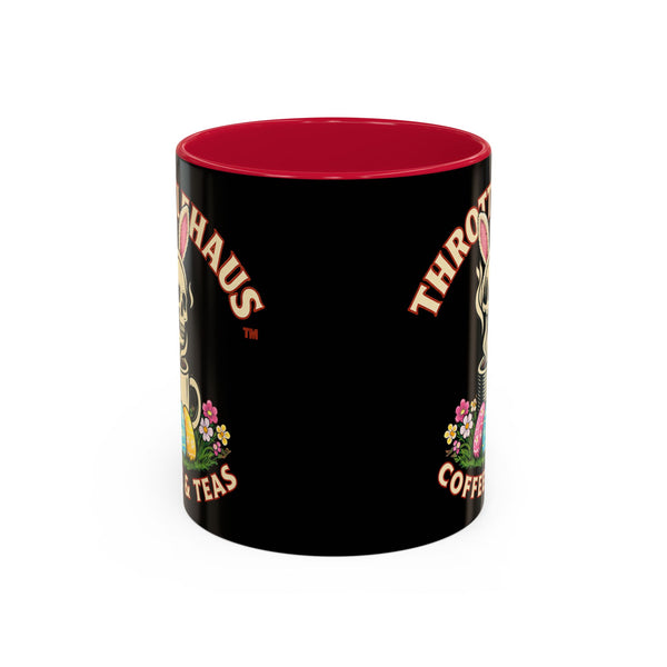 Coffee Mug — Throttlehaus Skull with Bunny Ears & Easter Eggs